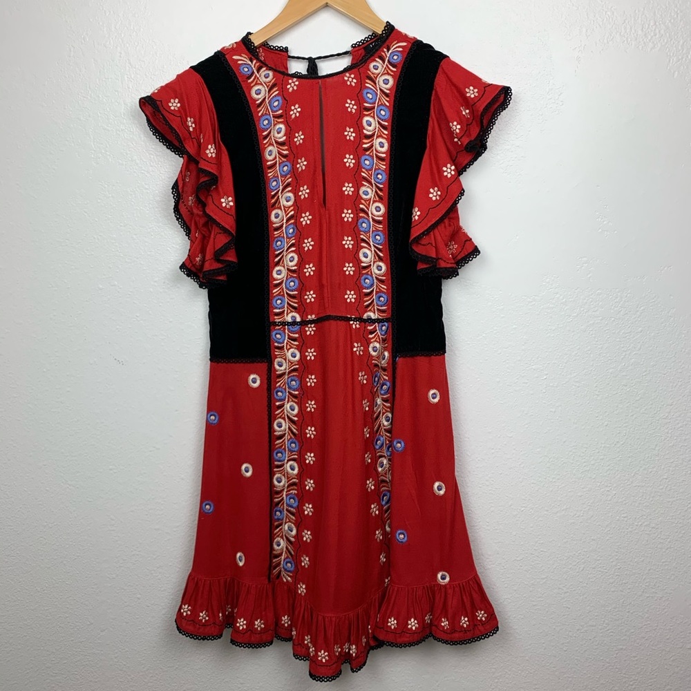 Anthropologie Desiree boho floral dress size M